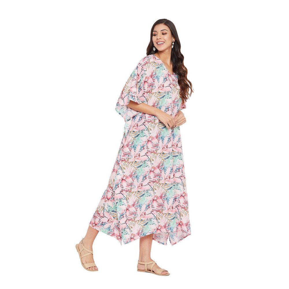 Women Caftan Plus Size Beach Cover Up Soft & Comfortable Maxi Dresses - Picture 5 of 7